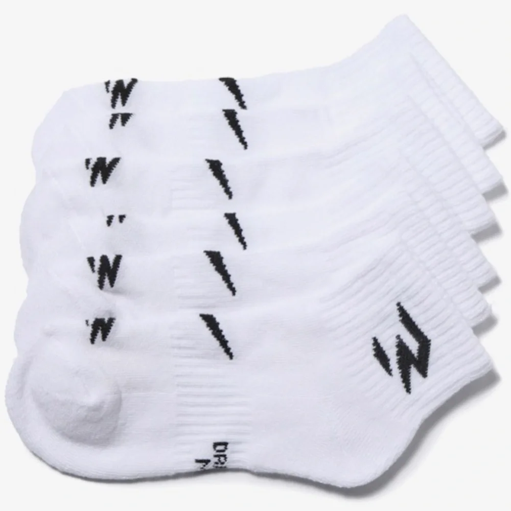 Nike dri-fit white black athletic ankle socks 6-pack